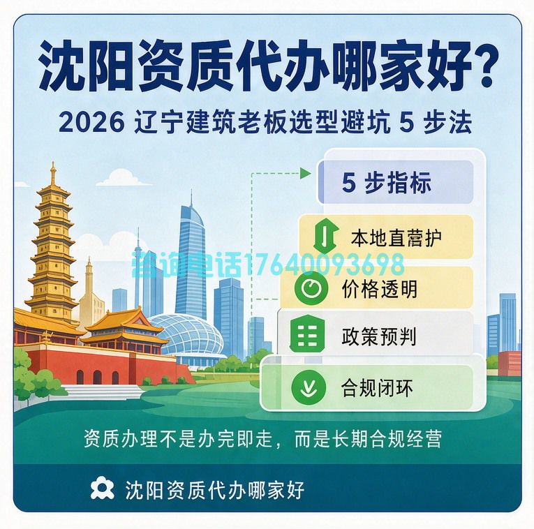 沈阳资质代办哪家好?2026 辽宁建筑老板选型避坑 5 步法(图1) 沈阳资质代办哪家好?2026 辽宁建筑老板选型避坑 5 步法(图1)
