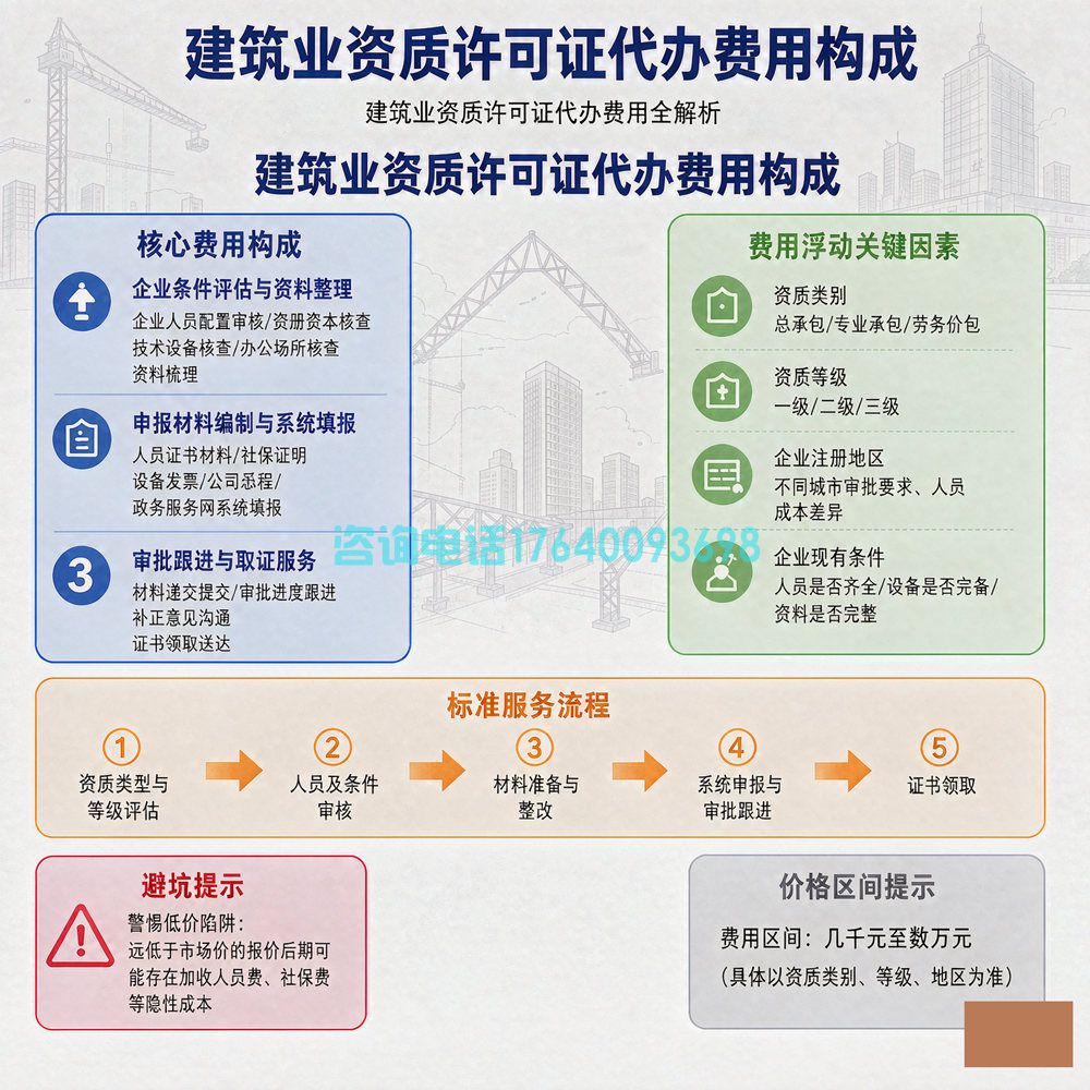 建筑业资质许可证代办费用全解析：多少钱？包含哪些服务？